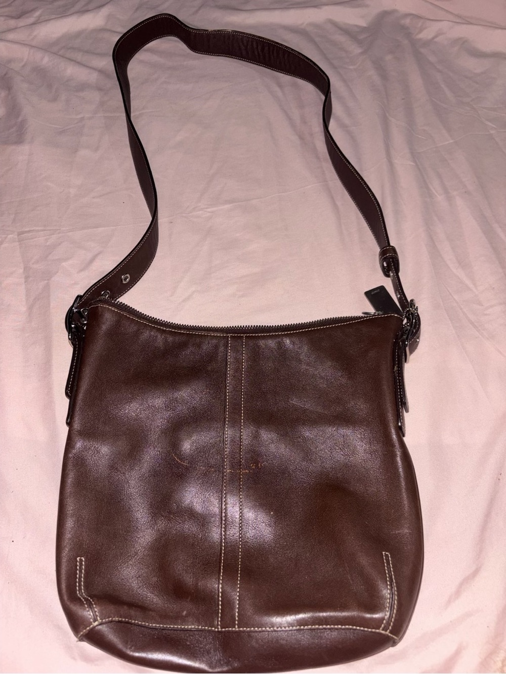 Coach Leather Crossbody Bag - Brown